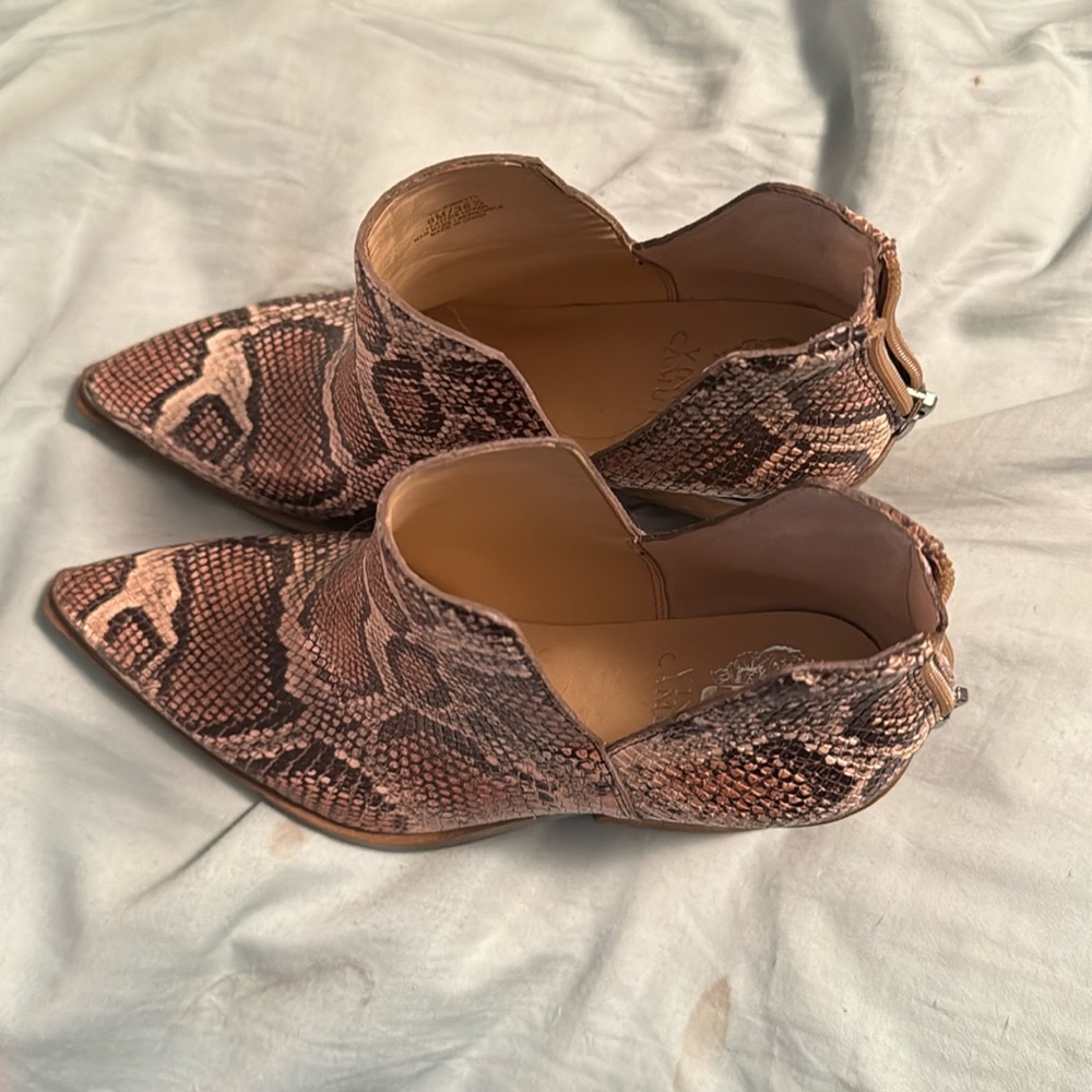 Vince Camuto snake skin print boots never worn